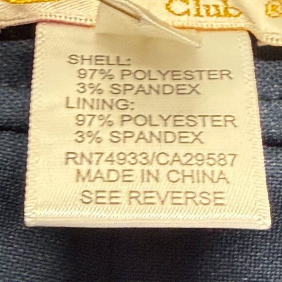 Monterey Club Skirt Womens Small 4-6 Navy Blue Stretch New NWT - Picture 3 of 6